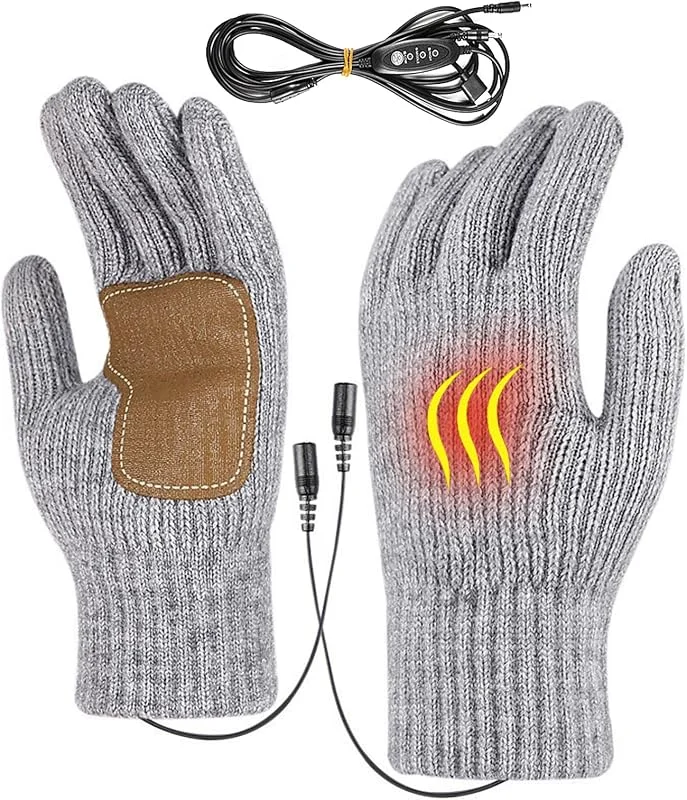 Gants d'hiver chauffants – Gants isolés USB pour écran tactile – Moufles thermiques d'extérieur, pour l'hiver, le ski, l'extérieur, le camping, la conduite, la randonnée, par temps froid, le bureau — Vetements ski