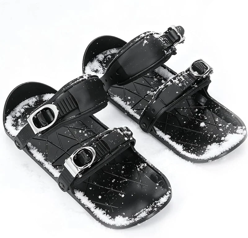 Mini Patins de Ski, Patins Neige Courts 36 x 14, 7 cm Skis Glisse Neige Chaussures Skiing Taille Unique US 5-14 EU 35-48 Mini-Skis à roulettes Courts avec Sac Rangement pour Ski Plein air — Equipement ski