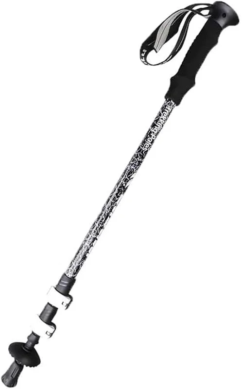Bâtons De Randonnée Alliage D'aluminium Ultra-léger Pliable Et Rétractable, Poignée en EVA, Système De Double Verrouillage Externe, avec Compas, Black — Equipement ski