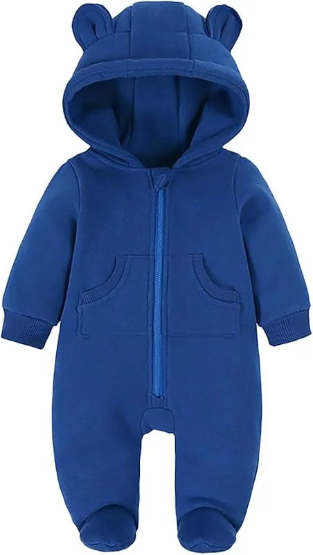 Combinaison De Neige Bébé Barboteuse À Capuche Pieds Fermeture Éclair Hiver Bébé Fille Garçon Rembourré À Capuche Combinaison Shorts Fille 5 Ans Combinaison Bebe Fille — Vetements ski