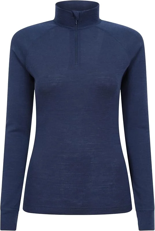 Mountain Warehouse Chandail de Base Thermique Merino pour Femmes - T-Shirt Thermique à Manches Longues pour Femmes, léger, Facile à Entretenir - idéal pour l’Hiver — Vetements ski