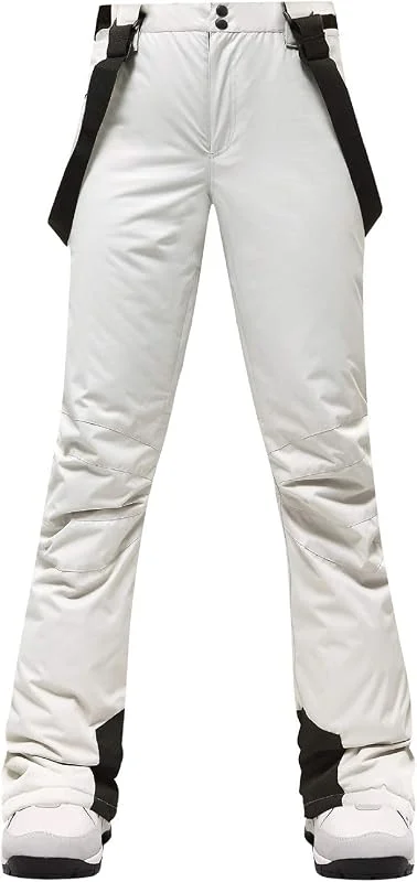 Pantalon de neige pour femme avec bretelles, pantalon de ski - Pantalon d'extérieur imperméable et chaud - Pantalon softshell - Salopette de neige - Pantalon d'hiver - Pantalon de trekking — Vetements ski