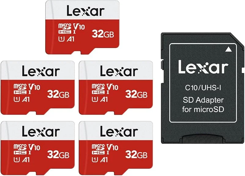 Lexar Carte Micro SD 32 Go Lot de 5 Cartes, jusqu'à 100 Mo, s — Vetements ski