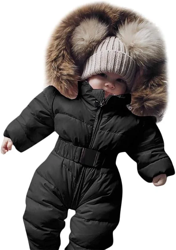 Combinaison De Neige Pour Bébé Manteau Cardigan Blanc Cassé Pour Garçons Baby Jumpsuit Winter Snowsuit Chaud Garçon Et Fille Combinaison Une Pièce Avec Capuche Manteau Bebe Garçon — Vetements ski