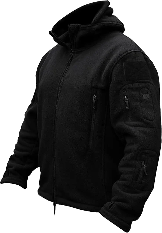 TACVASEN Veste Polaire Homme Veste Tactique Homme à Capuche Zippée — Vetements ski