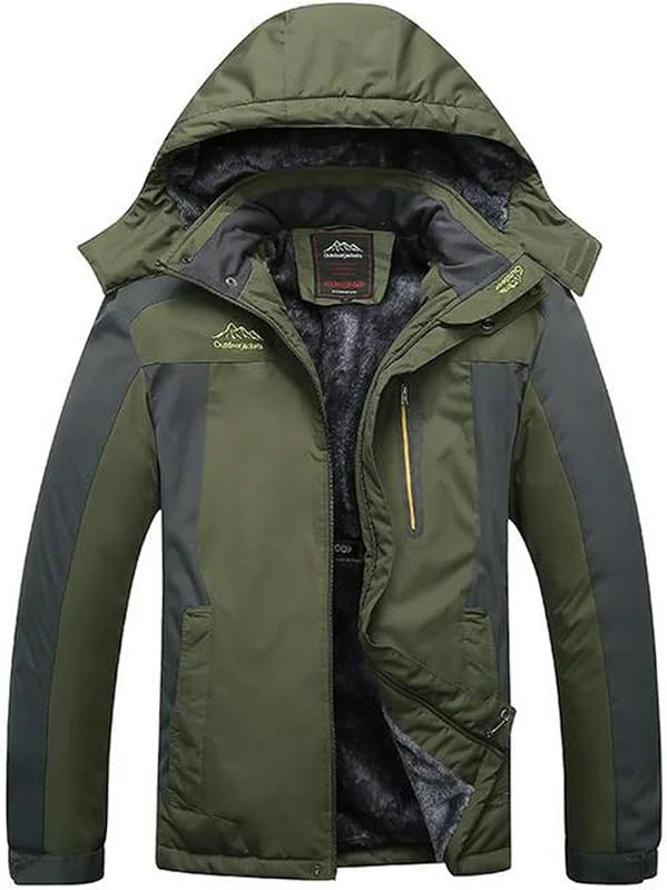 BININBOX Vestes de Randonnée pour Homme Imperméable Parka Hiver Chaud blouson Chapeau Ski — Vetements ski