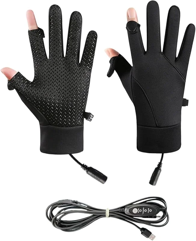 Gants chauffants imperméables pour homme avec chargement USB — Vetements ski