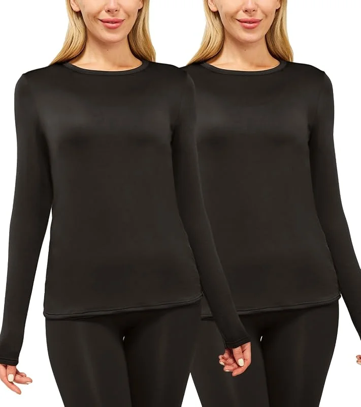 CL convallaria sous-vêtements Thermiques pour Femmes, sous-vêtements Fonctionnels thermoactifs Respirants, sous-vêtements de Ski en Polaire intérieure, Ensemble de sous-vêtements Thermiques Doux — Vetements ski