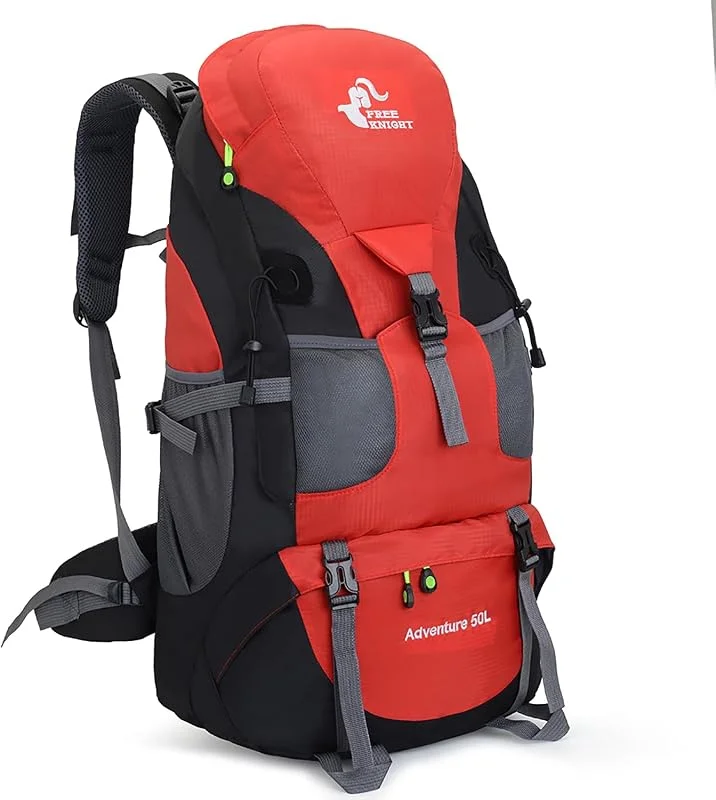 Bseash Sac à dos de randonnée léger et résistant à l'eau 50L, sac de jour pour le sport en plein air, sac de voyage pour l'escalade, le camping, le tourisme. — Equipement ski