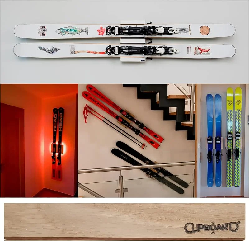 Support mural standard – Support – Ski de randonnée – Ski Carving – Ski Powderski – Ski alpin – Carver – Fixation murale 360° — Equipement ski