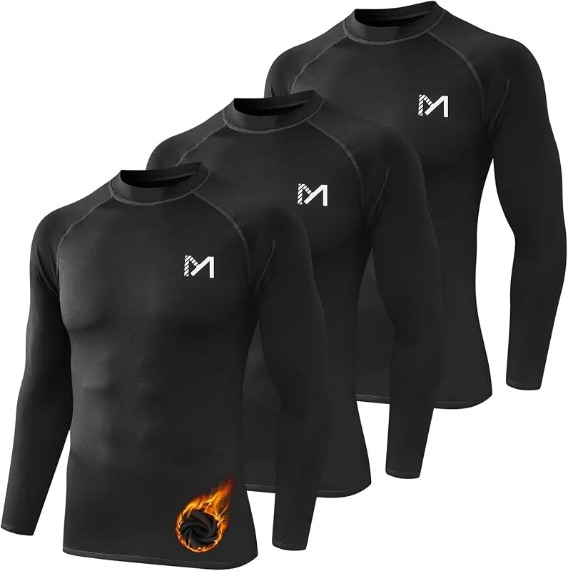 MEETYOO Haut Thermique Homme Baselayer Manches Longues Ski Hiver Chaud — Vetements ski