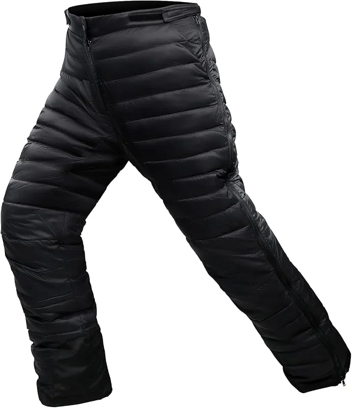 Pantalon d'hiver ultra chaud en duvet isolé pour homme - Coupe-vent - Taille haute — Vetements ski