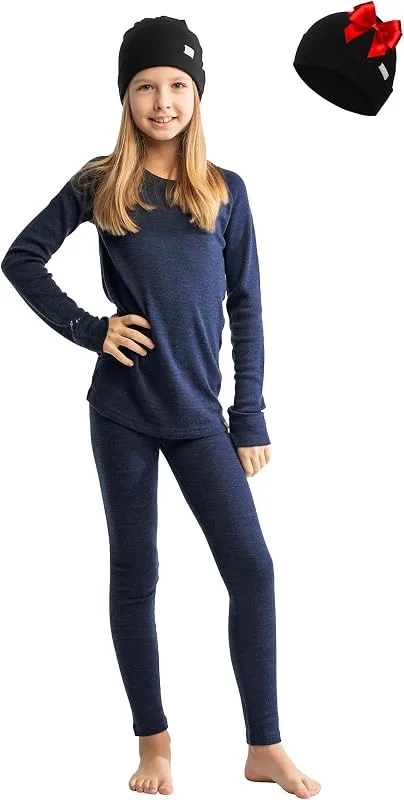 Merino.Tech 100% sous Vetement Merinos Enfant - Legging et Bonnet — Vetements ski