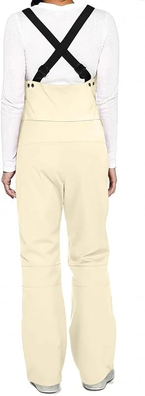 Generisch Salopette de snowboard isolée pour femme avec jupe pare-neige (beige, S) — Vetements ski