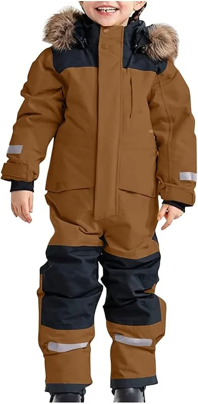Combinaison de ski thermique pour garçon comme combinaison de neige coupe-vent avec combinaison de boue amovible en softshell — Vetements ski