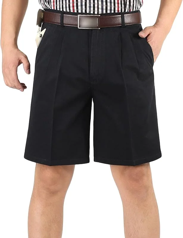 DGKaxiyaHM Short d'été plissé à l'avant pour Hommes Short Cargo Ample en Coton Taille Haute Short décontracté à Jambe Droite avec Poches — Vetements ski