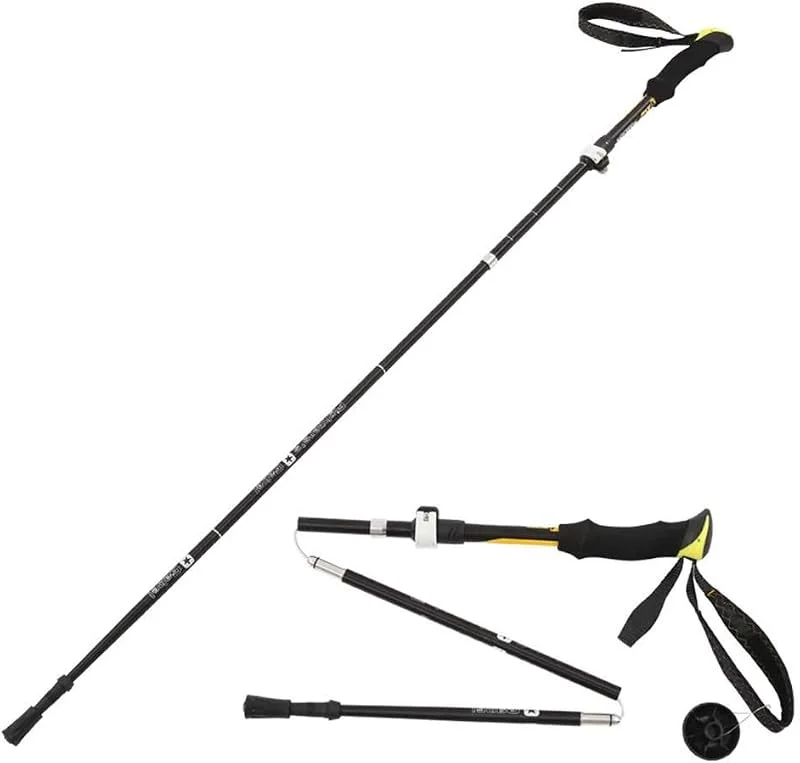 Bâtons De Randonnée, Alliage D'aluminium 7075 Ultra-léger, Système De Verrouillage 3ls, Dragonne Pliable avec Corps De Manche Télescopique — Equipement ski