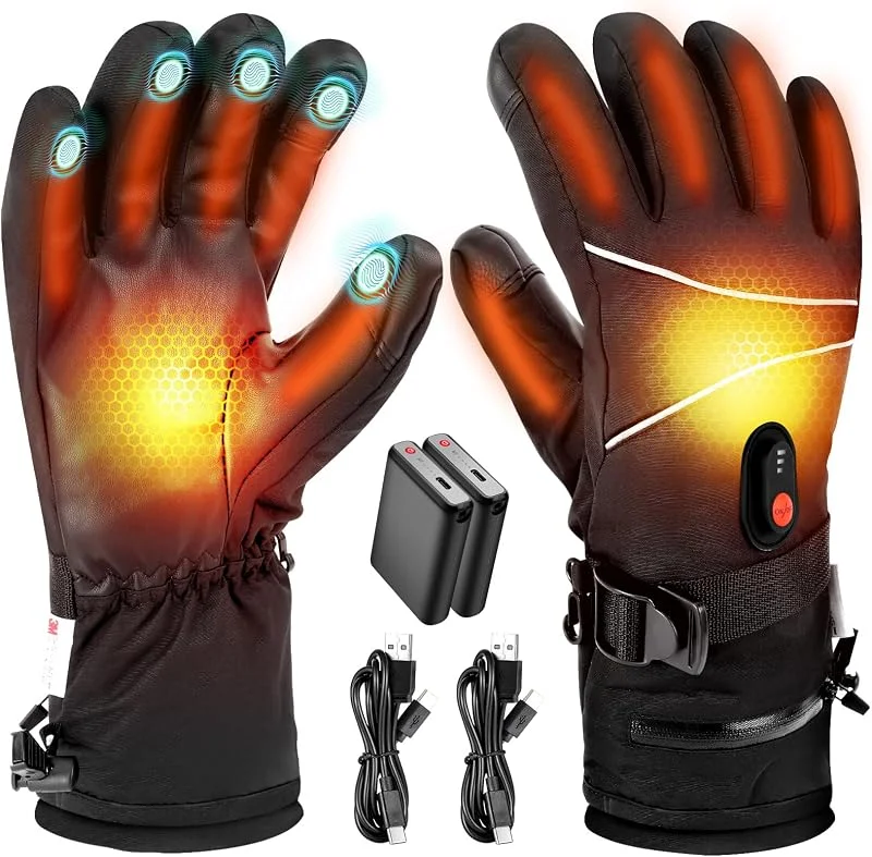 Gants chauffants ZEMBSOYA unisexes rechargeables à piles pour l'hiver en plein air snowboard randonnée — Vetements ski