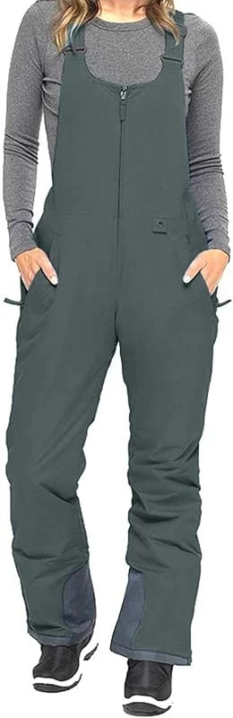 Salopette de ski pour femme - Imperméable et coupe-vent - Sans manches - Isolation thermique - Combinaison d'hiver à bretelles - Salopette — Vetements ski