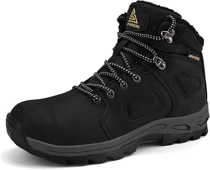 Bottes de Neige Homme Snow Boots Hiver Bottes de Randonnée Impermeable Trekking Chaudes Chaussures — Equipement ski