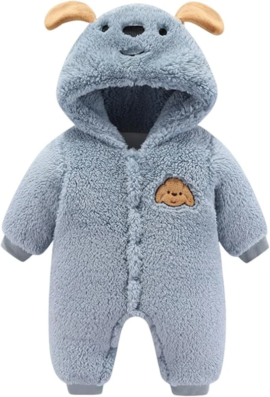 Combinaison De Neige Unie Pour Tout-Petits En Hiver Polaire Manteau Fermeture Éclair Coupe-Vent Chauds Jumpsuit Coupe-Vent A Capuche Combinaison De Ski Combinaison Hiver Bebe Garcon — Vetements ski