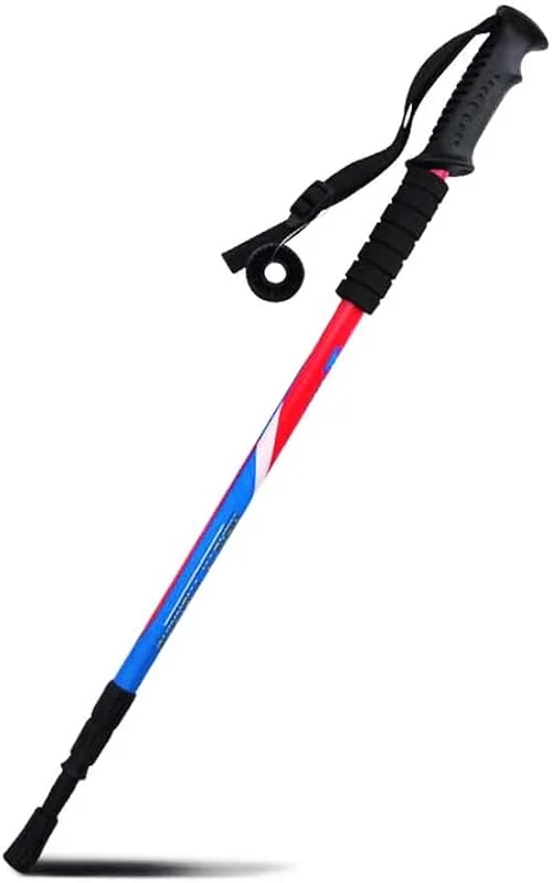 Bâtons De Randonnée Alliage D'aluminium Ultra-léger, Manche en Caoutchouc + EVA, Système D'amortissement à Ressort, Système De Verrouillage 3LS — Equipement ski