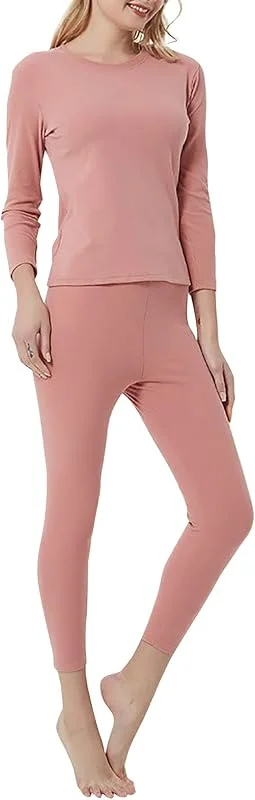 Ensemble de sous-vêtements thermiques pour femme - Respirant - Pour l'hiver - Sous-vêtements de ski pour femme - Couche de base thermique d'hiver pour la vie quotidienne, le ski, la randonnée — Vetements ski