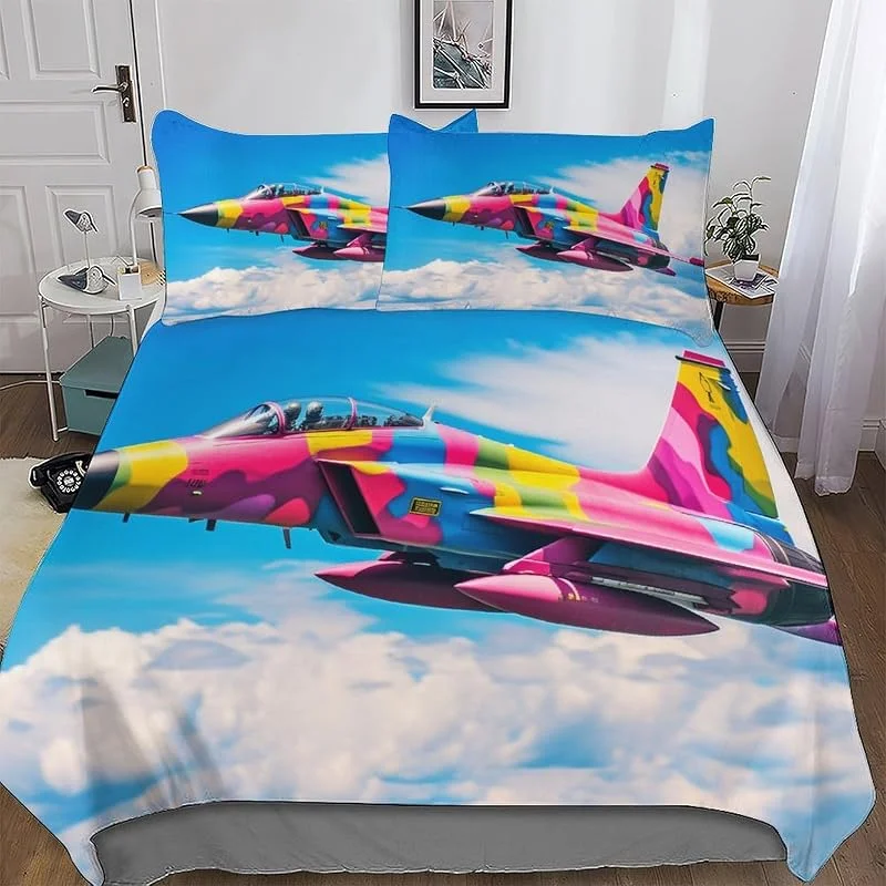Combattant Modèle Parure De Lit avec Housse De Couette Et Taie d'oreiller 2 Pièces, pour Enfants Adultes, Polycoton, Parure De Lit Microfibreavec Fermeture Éclair Single (135x200cm) — Equipement ski