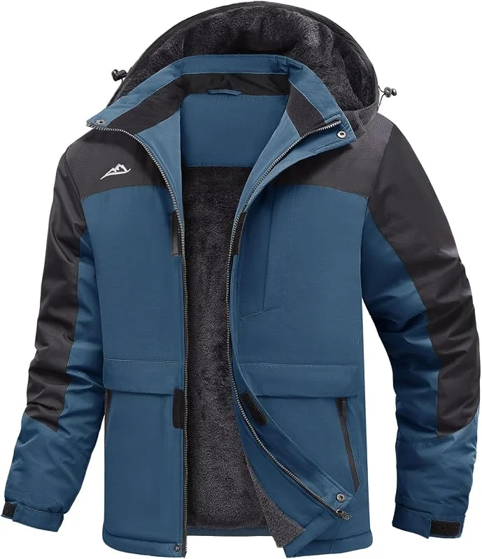 Svanco Vestes de Ski Homme Parka Hiver Chaud Imperméable Manteau Coupe Vent Blouson De Ski à Capuche — Vetements ski