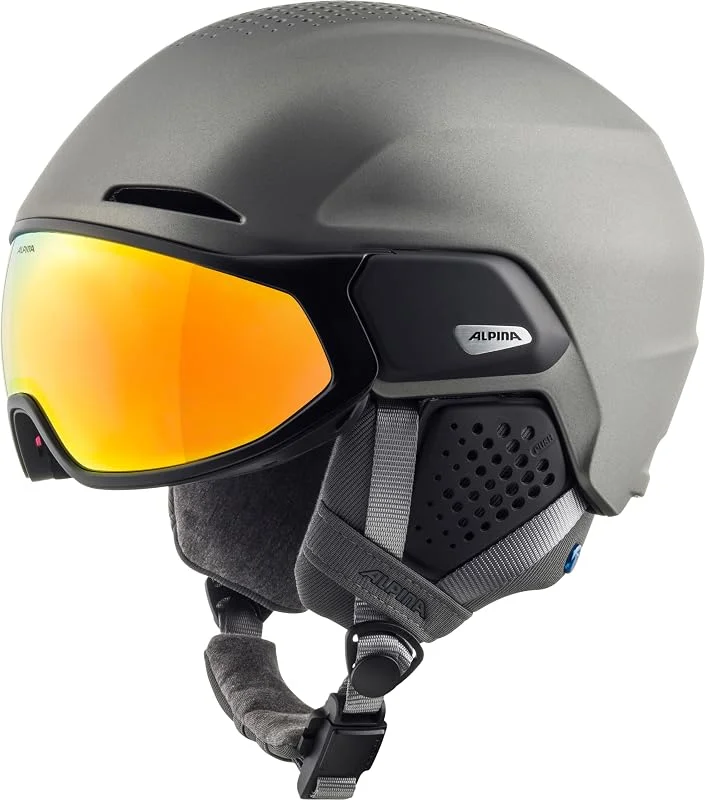 ALPINA Unisexe - Adultes, ORO QV MIPS Casque de Ski, Gunmetal Matt, 51-55 cm — Equipement ski