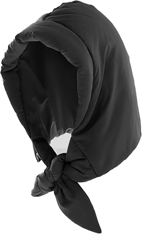 Bonnet d'hiver chaud à capuche écharpe chapeau imperméable coupe-vent casquette de ski cravate sous le menton pour femmes filles — Vetements ski