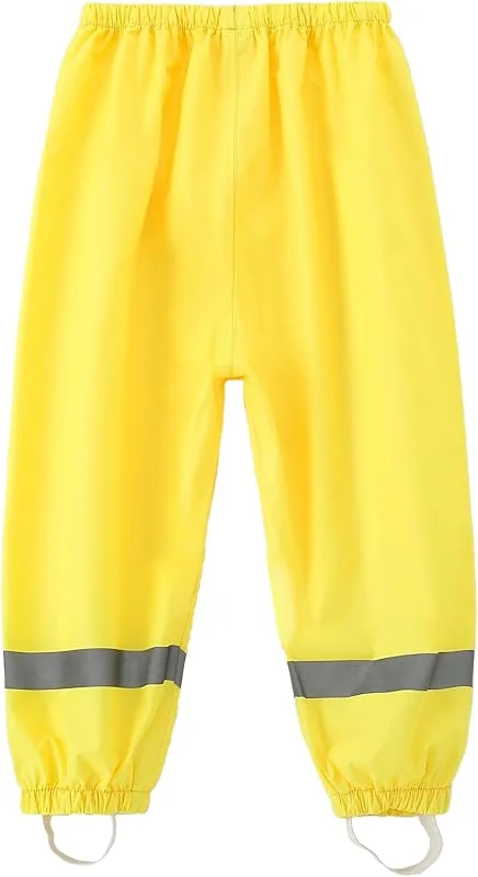 Pantalon de Pluie pour Enfant Imperméable Surpantalon Réfléchissant Pantalon de Boue Coupe-Vent Léger Respirant Non Doublé avec Elastique Ski Randonnée Extérieure pour Garcon Fille 1-8 Ans — Vetements ski