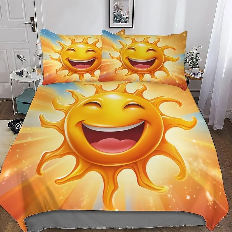 Mignon Soleil 3 Pièces Housse De Couette Doux Microfibre Parure De Lit Enfants Adulte avec Taie d'oreiller Ensembles Housse Couette Double (200x200cm) — Equipement ski