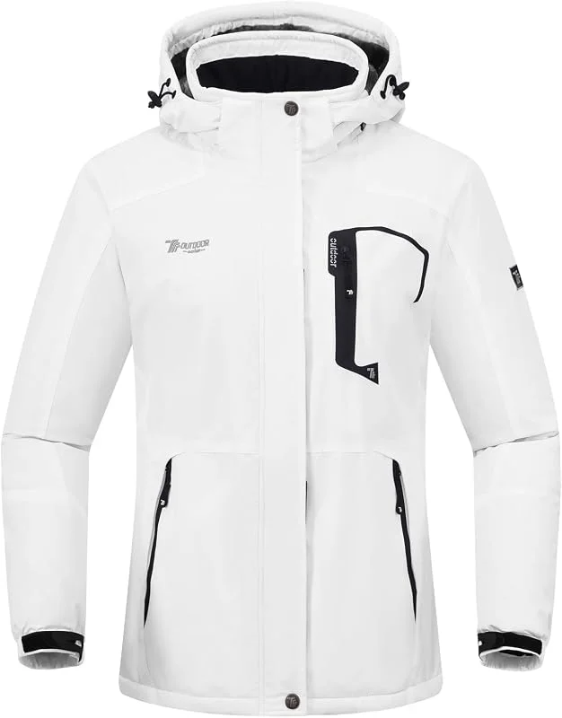 Rdruko Veste d'hiver imperméable à capuche pour femme — Vetements ski