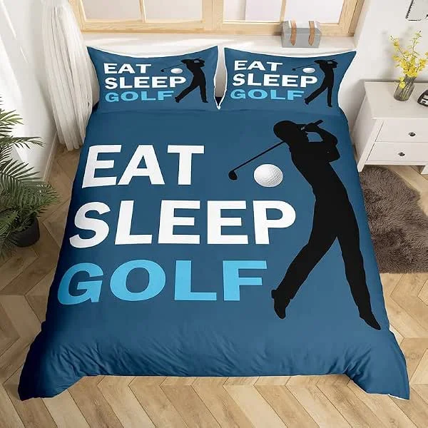 Homemissing Parure de lit avec housse de couette ultra douce avec fermeture éclair pour enfants, femmes, hommes, garçons et filles, bleu marine, pour lit double — Equipement ski