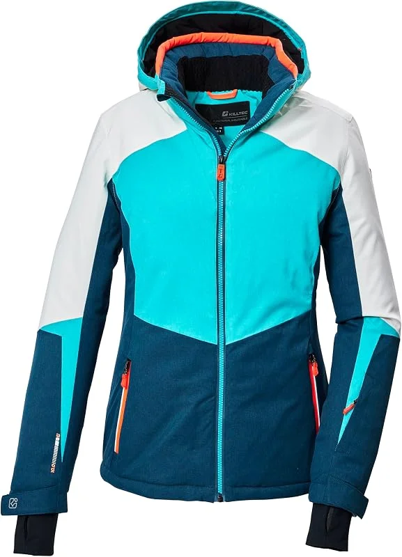 killtec Ksw 66 Wmn Ski Jckt Veste de ski, fonctionnelle avec capuche amovible et jupe pare-neige Femme — Vetements ski