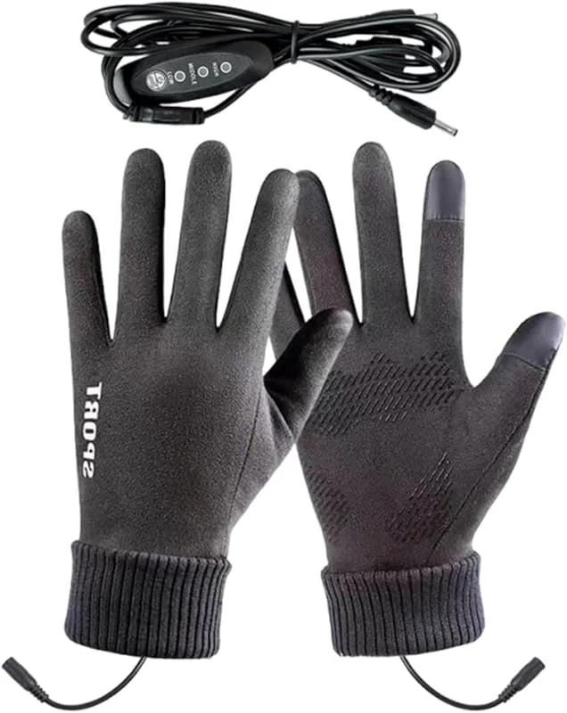 Gants Chauffants Femme Moufles Chauffage USB 3 Températures Course Froid — Vetements ski