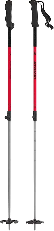 ATOMIC BCT Touring Bâtons De Ski Réglables De 110 À 135 cm, en Aluminium, avec Poignée Ergonomique, Équipement De Ski De Randonnée, Blancs, Argentés — Equipement ski