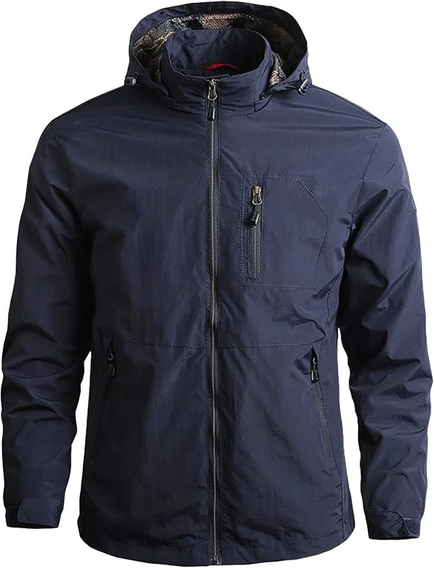 ZDJSWJ Veste à capuche softshell légère pour hommes Randonnée windbreaker hiver extérieur manteau Veste à capuche coupe-vent Running — Vetements ski