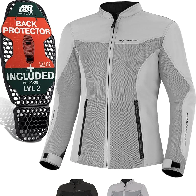 SHIMA OPENAIR Veste Moto Femme Homologué AIRFORCE Dorsale Blouson Armure Protecion Vestes Ventilation Textile Vetement — Equipement ski