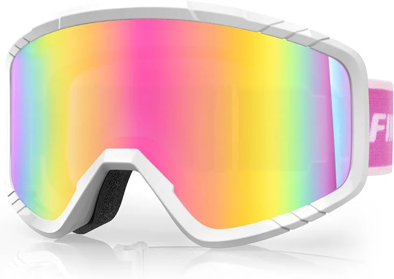 Findway Masque de Ski, lunettes de ski pour snowboard Jet Snow, pour les femmes, hommes, adolescents, compatibles avec le sur-casque, antibuée, protection UV à 100%, lunettes de ski antireflet — Equipement ski