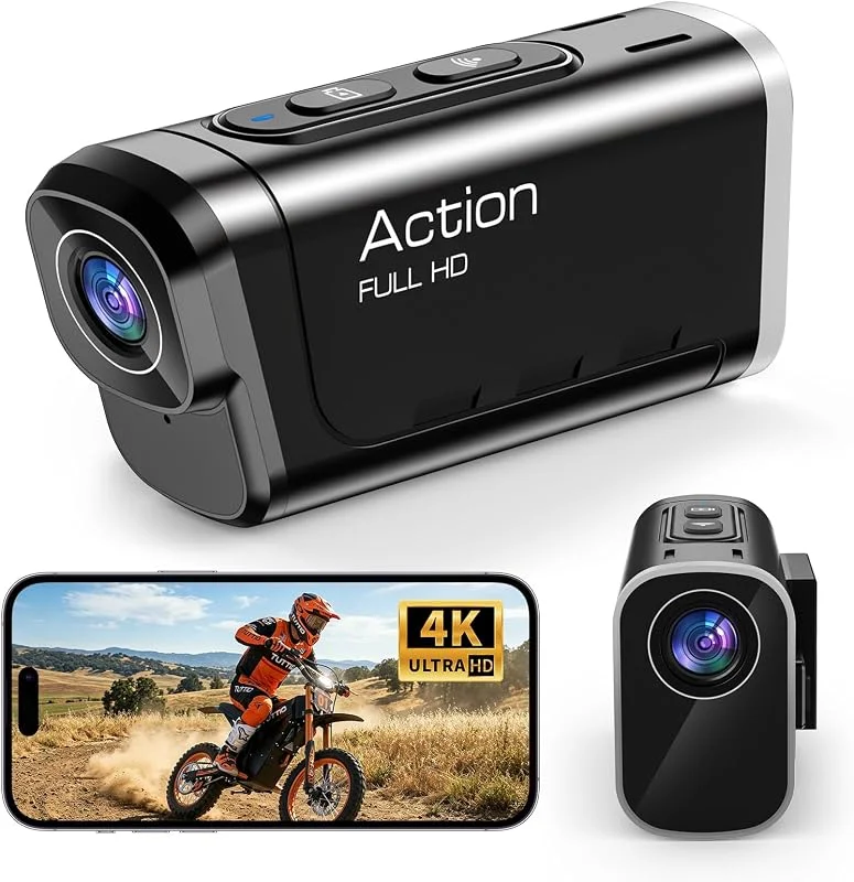 Dashcam Moto 4K, Double Objectif Avant, Arrière WiFi EIS — Equipement ski