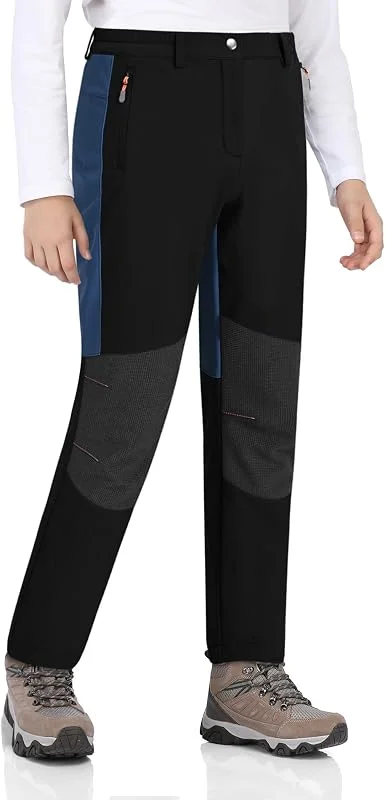 Zoofly Pantalon Ski Enfant Hiver Pantalon Imperméable Chaud Fille Polaire Pantalon de Travail Garçon Thermique Softshell — Vetements ski