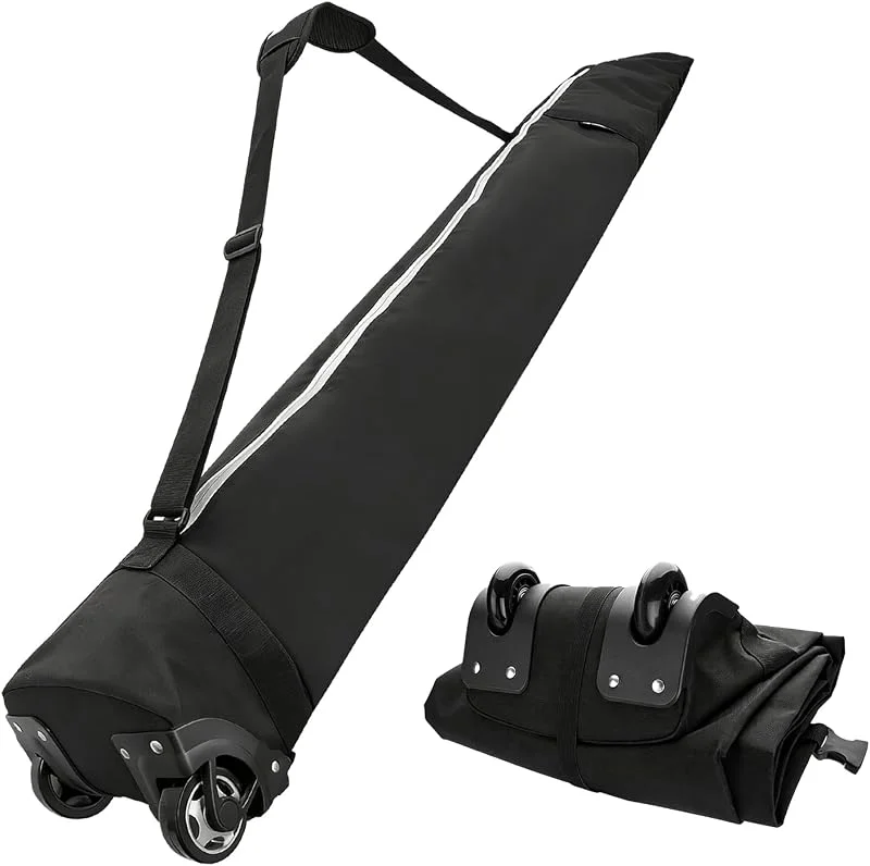 Sac de ski rembourré à roulettes pour voyage en avion, le sac de ski rembourré peut accueillir des skis jusqu'à 200 cm. — Equipement ski