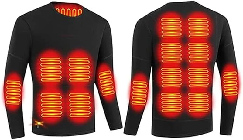 Chemise De sous-vêtements Chauffante Électrique USB pour Hommes, Haut Thermique À 16 Zones De Chauffage pour Le Ski en Plein Air, La Moto — Vetements ski