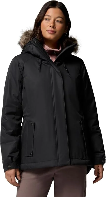 Columbia Manteau isolant Suttle Mountain III, Omni-Heat réfléchissant, Bouclier Omni-Bouclier répulsif, Capuche ajustable, Doublé Sherpa, Cordon de serrage à la taille, Poches chauffe-mains - Femmes — Vetements ski
