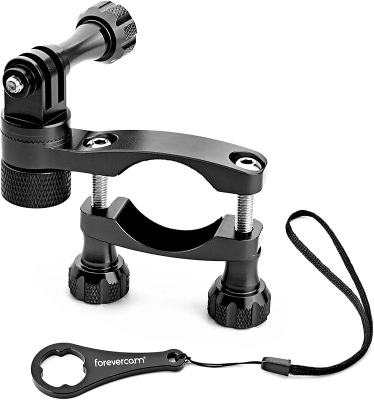 Forevercam (Rotation à 360 ° et Verrouillage dans Toutes Les Directions Guidon de vélo, Moto Tout en Aluminium Support de mât de Ski pour caméra GoPro Hero7, 6, 5 et Autres caméra — Equipement ski