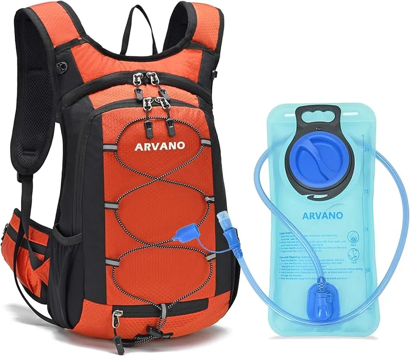15L Sac à Dos Vélo avec Poche d'eau 2L Sac à Dos d'hydratation Ultra-léger Respirable Imperméable pour VTT Ski Course Randonnée Cyclisme Snowboard Femme Homme — Equipement ski