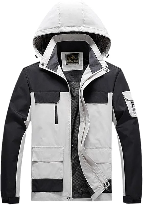 Veste Imperméable Homme Ski De Ski d'hiver Polaire Blouson Manteau Militaire avec Capuche Amovible Randonnée Softshell Matelassée Snowboard Fonctionnel — Vetements ski